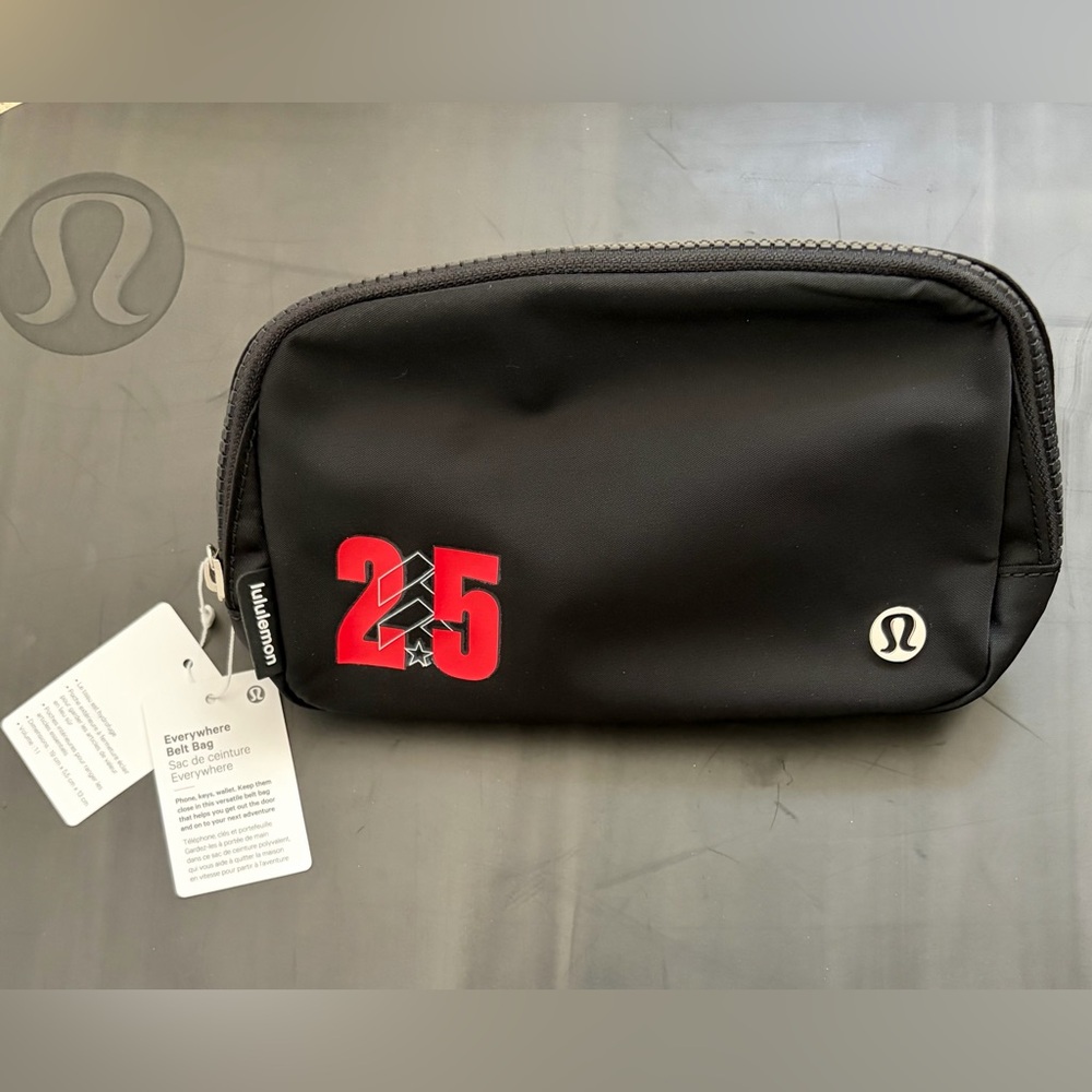lululemon Barry’s Everywhere Belt Bag Black with Red Graphic 1L NWT
